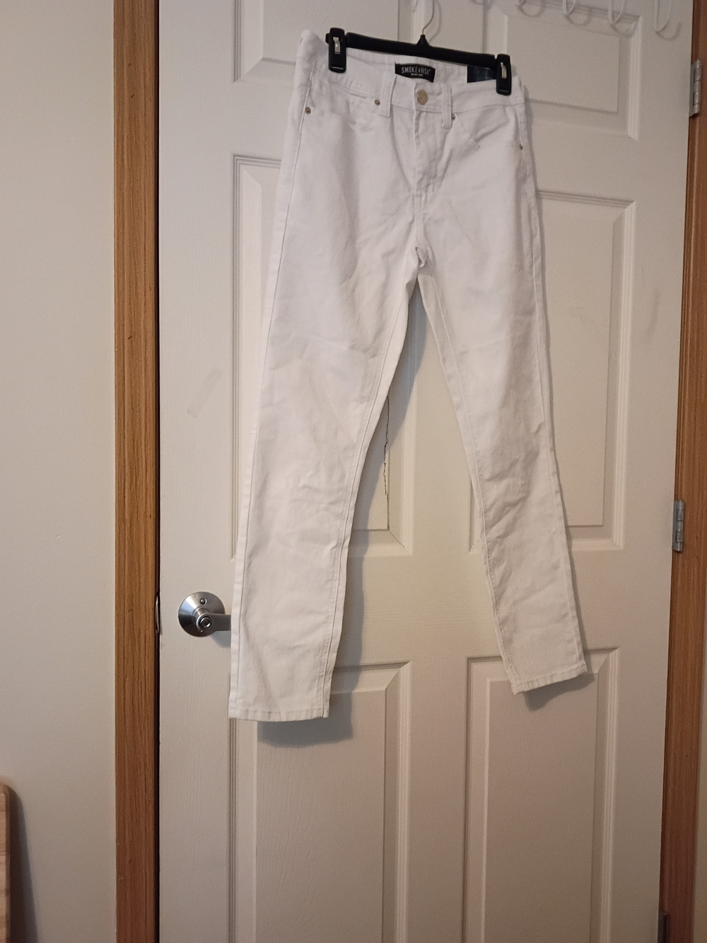 White Straight Leg Jeans - Women's